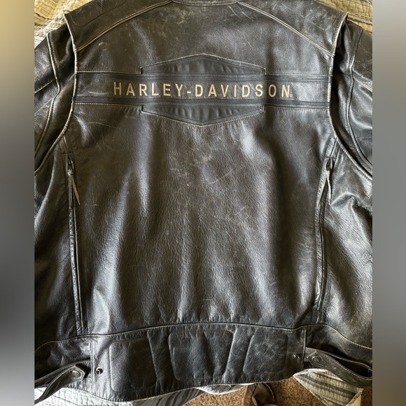 Harley-Davidson Men's Spencer Reflective Black Leather Jacket - Picture 2 of 7